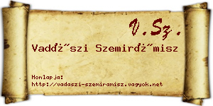 Vadászi Szemirámisz névjegykártya